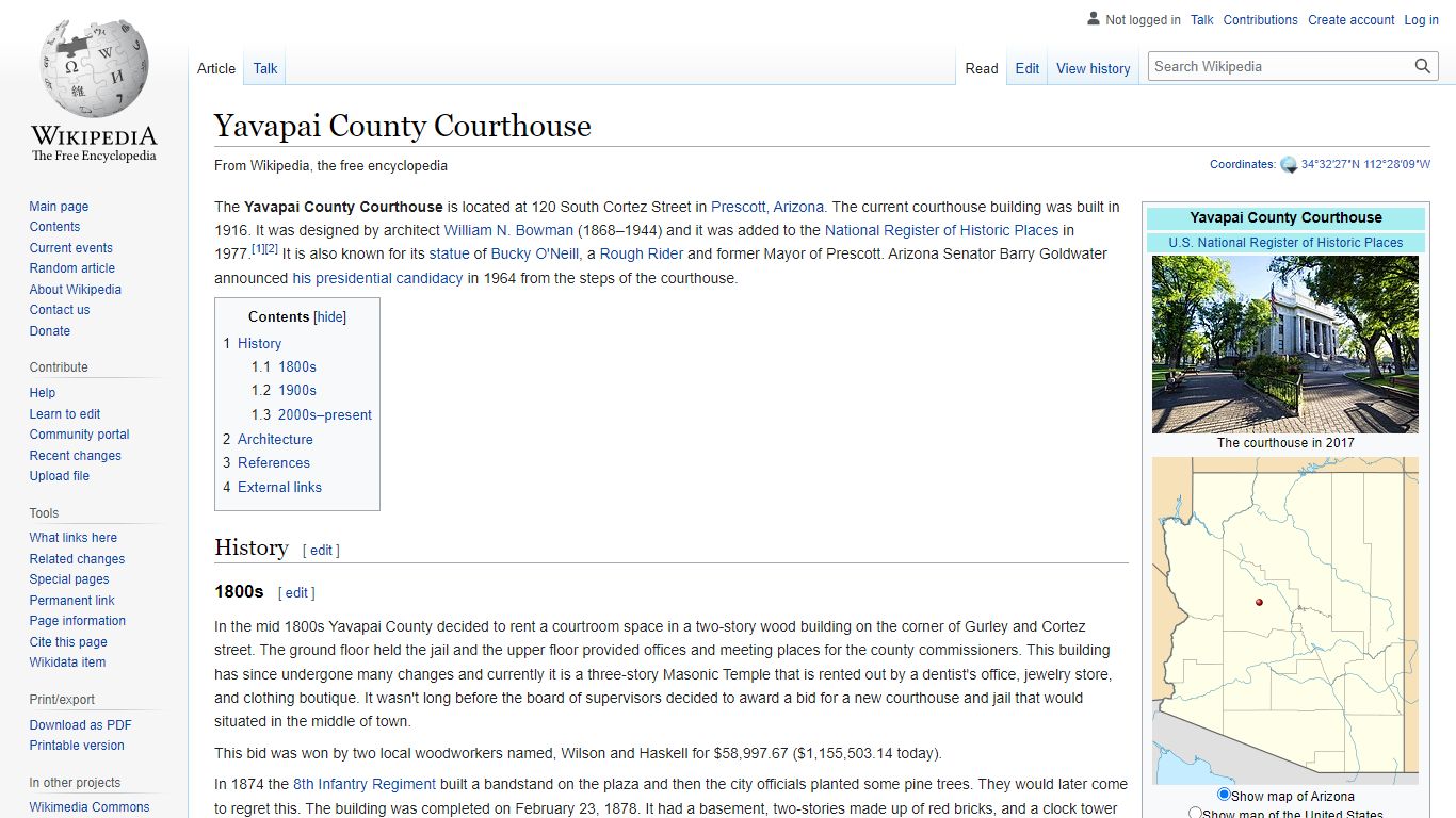 Yavapai County Courthouse - Wikipedia